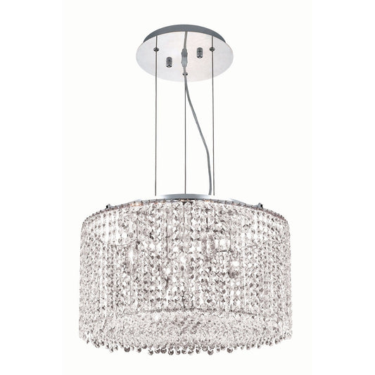 Moda Chrome Five-Light Pendant with Royal Cut Crystal