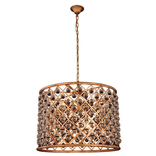 Madison Golden Iron 27.5-Inch Eight-Light Pendant