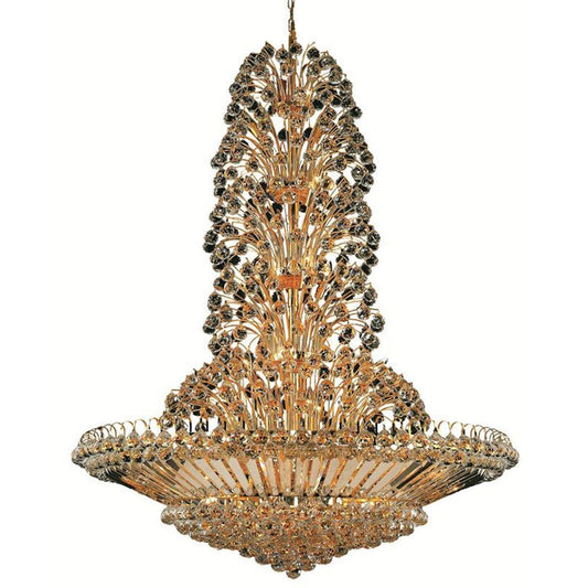 Sirius Gold Forty-Three Light 48-Inch Pendant with Royal Cut Clear Crystal
