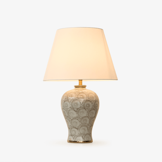 Patterned Ceramic Vase Table Lamp