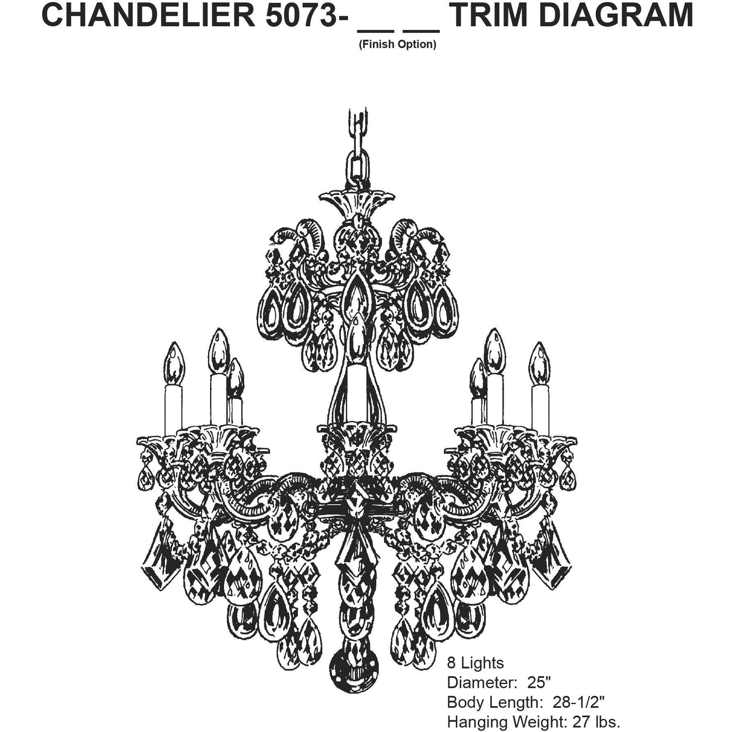 Schonbek La Scala 5073 Chandelier