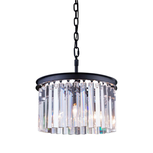 Sydney Mocha Brown Ten-Inch Pendant with Royal Cut Clear Crystals