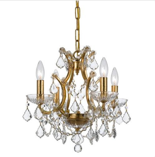 Gold Four-Light Chandeliers