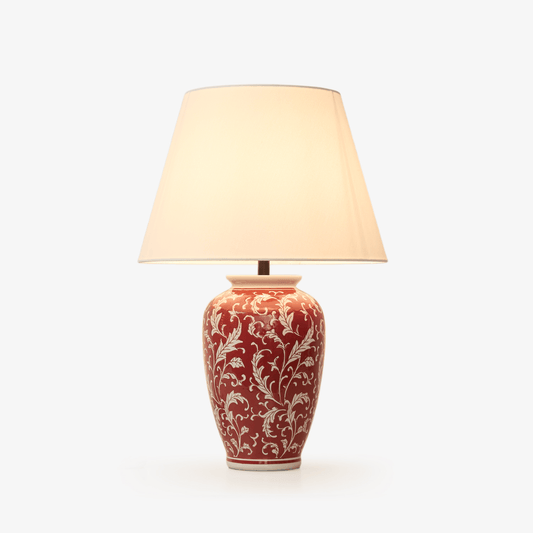 Scarlet Vine Ceramic Table Lamp