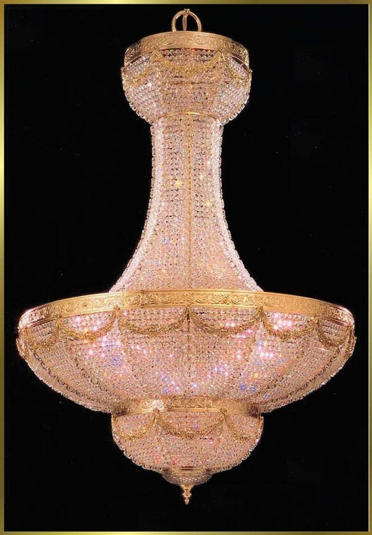 Entryway/ foyer crystal chandelier in gold plated finish