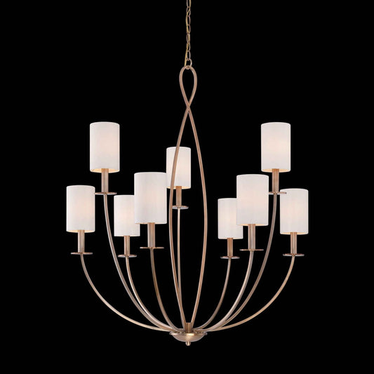 Castana Satin Gold Nine-Light Chandelier