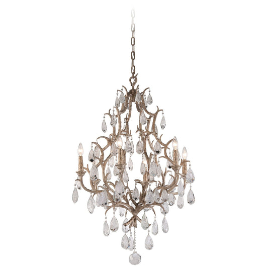 Amadeus Vienna Bronze Six-Light Chandelier with Italian Drops