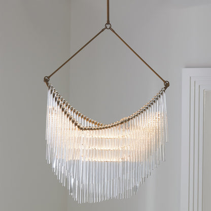 Global Views Draped Glass Chandelier 43"