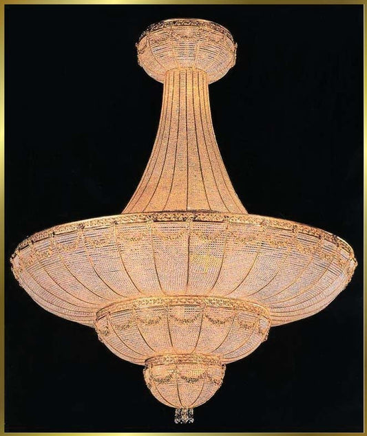 Entryway/ foyer crystal chandelier in gold plated finish