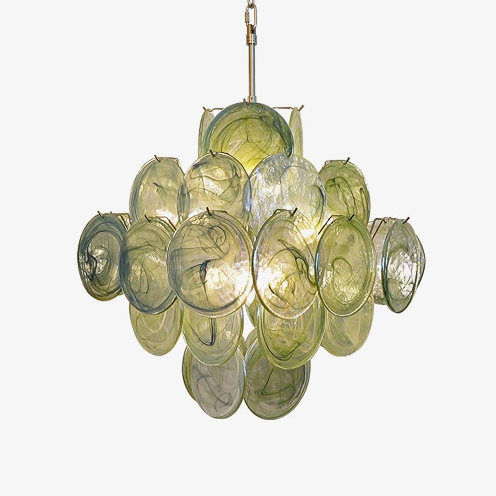 Verdant Bloom Murano Glass Chandelier