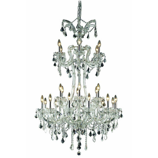 Maria Theresa Spectra Swarovski Crystal Chrome 24 Light 50-in Chandelier