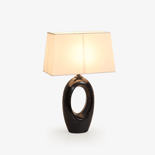 Hollow Oval Ceramic Table Lamp