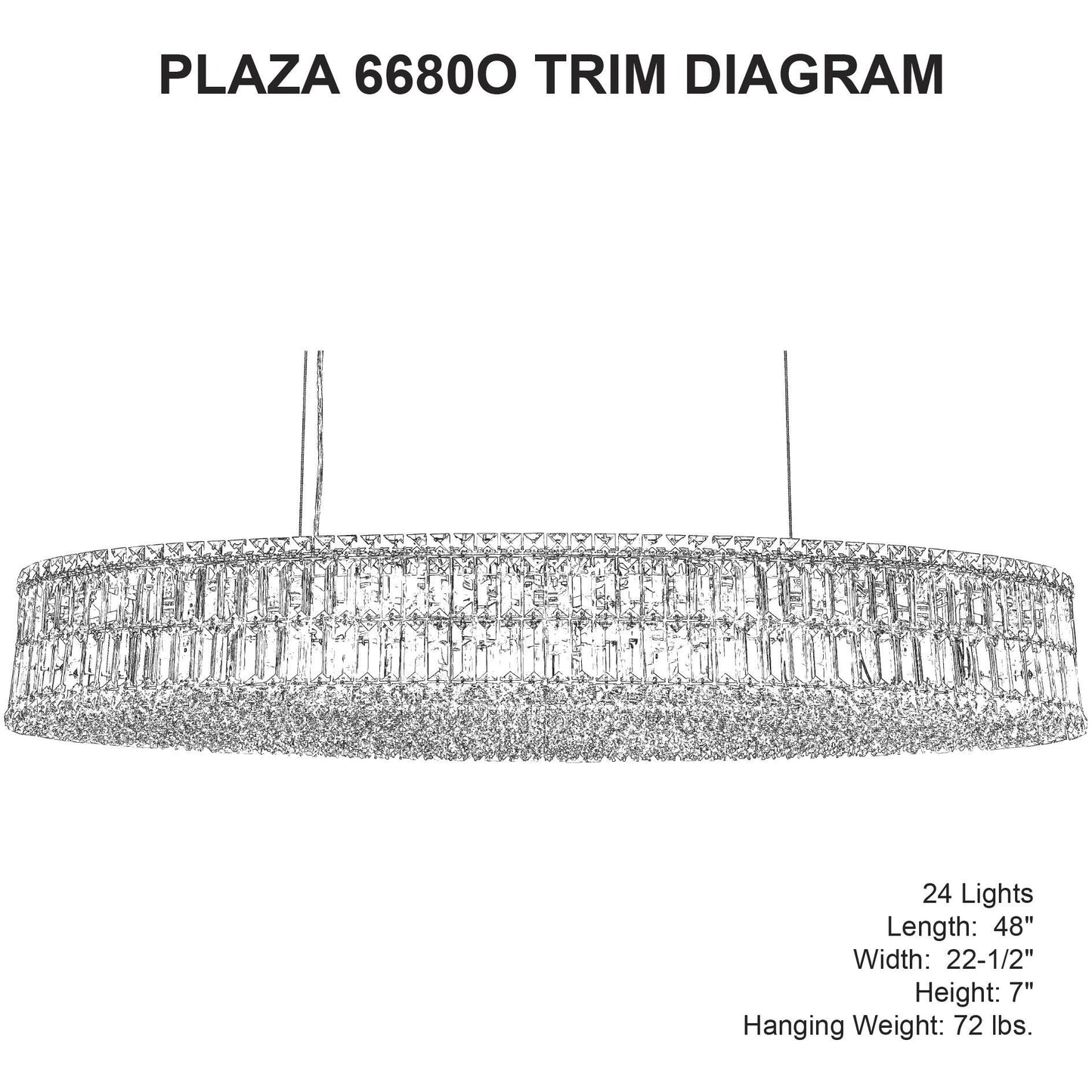 Schonbek Plaza 6680 Linear Pendant