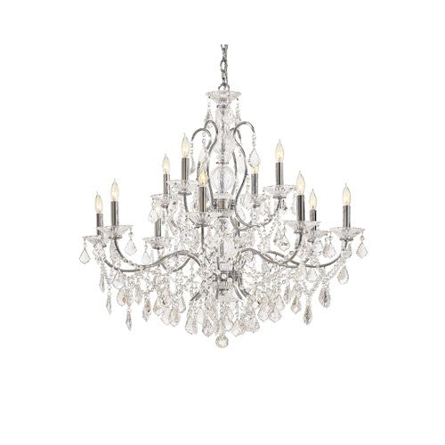 Crystal Twelve-Light Chandelier