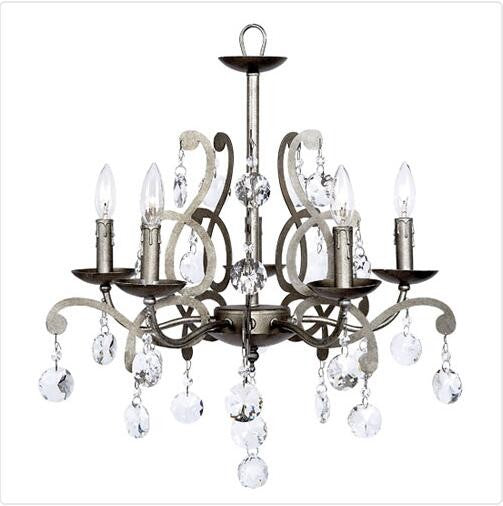 Pewter Five-Light Chandelier