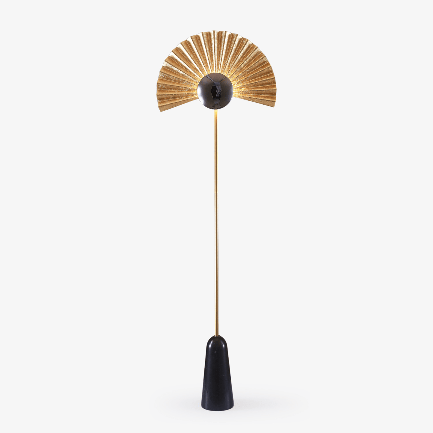 Gilded Fan Floor Lamp