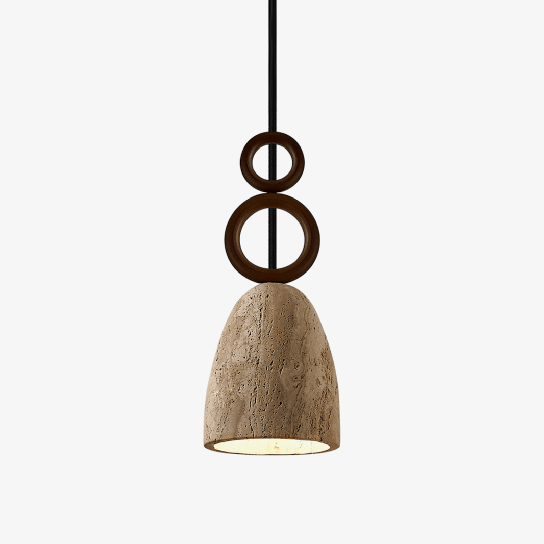 Stone Bell Rings Pendant Light