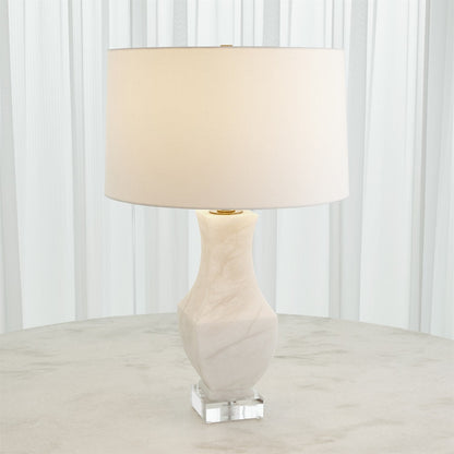 Global Views Alabaster Square Urn Lamp