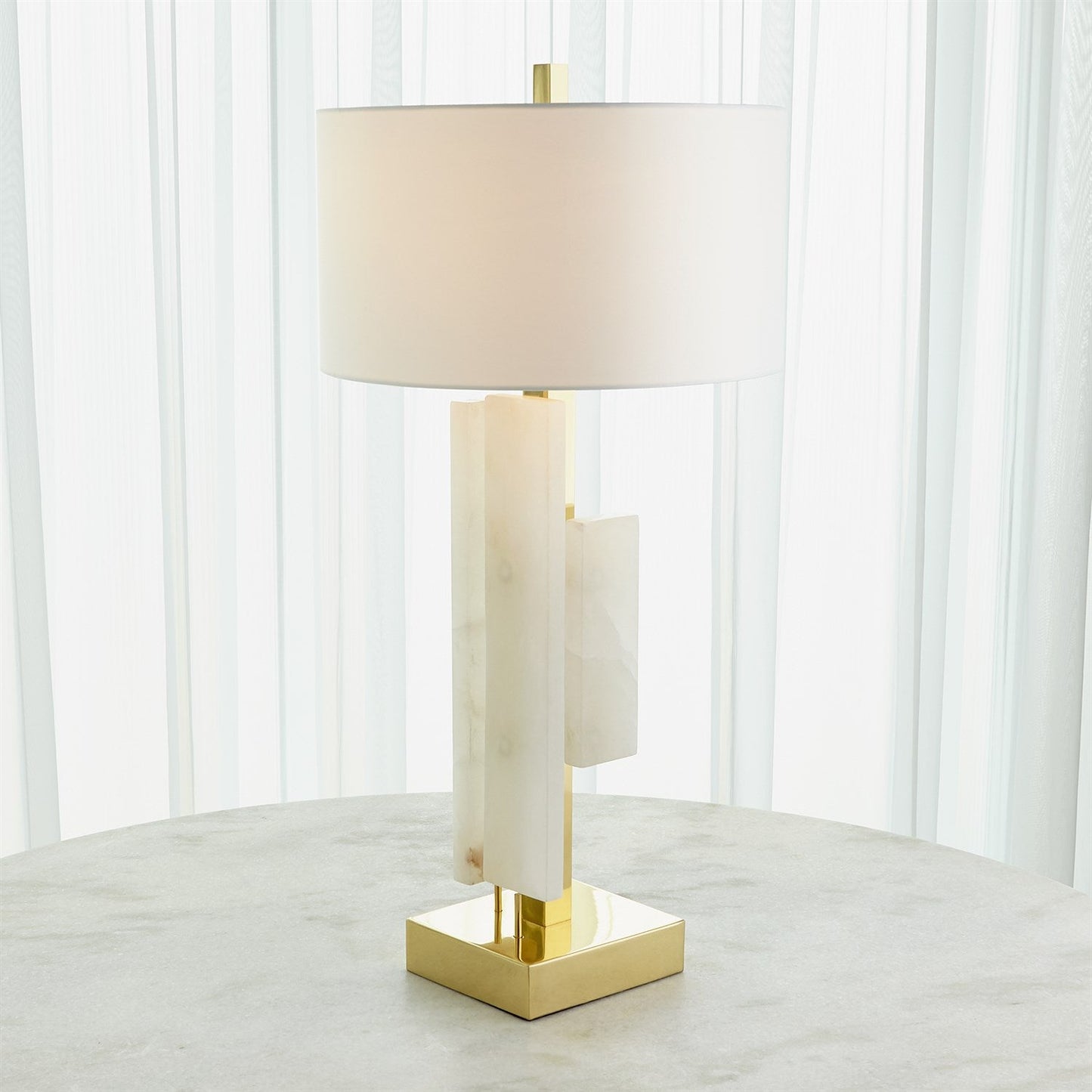 Global Views Posh Block Table Lamp