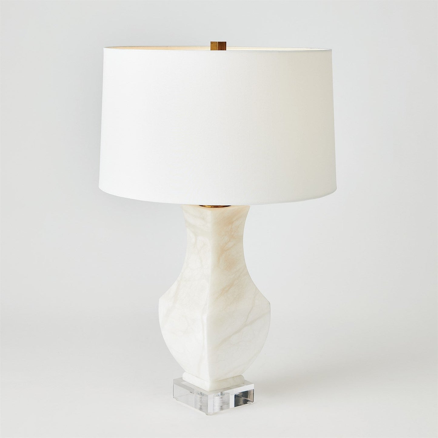 Global Views Alabaster Square Urn Lamp