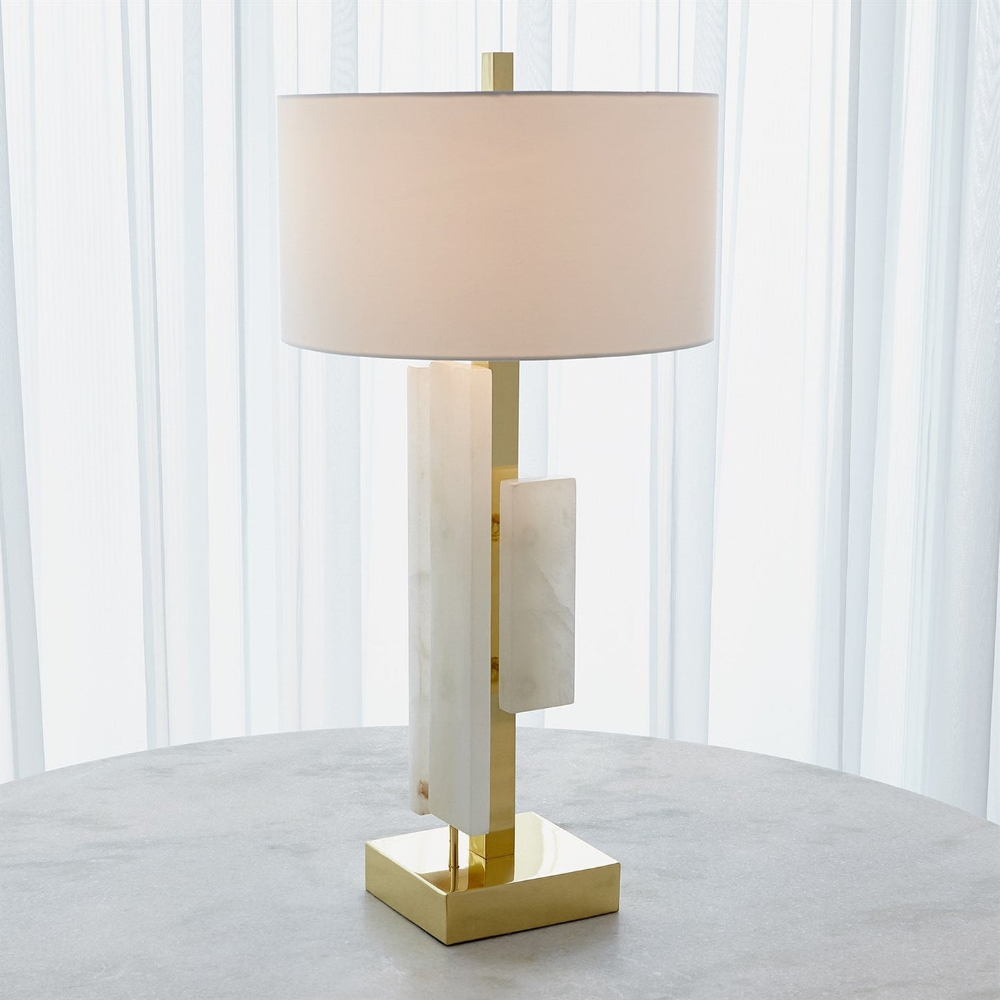 Global Views Posh Block Table Lamp