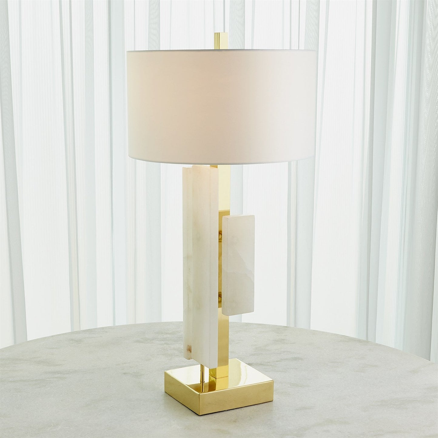 Global Views Posh Block Table Lamp