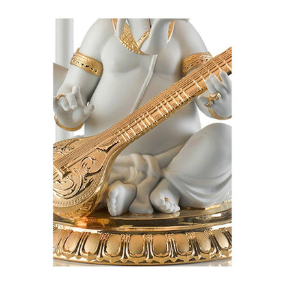 Lladro Veena Ganesha Table Lamp Golden Luster (US)