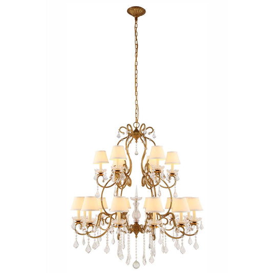 Diana Golden Iron 18-Light Chandelier