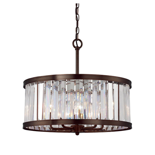 Burnished Bronze 21-Inch Five-Light Pendant