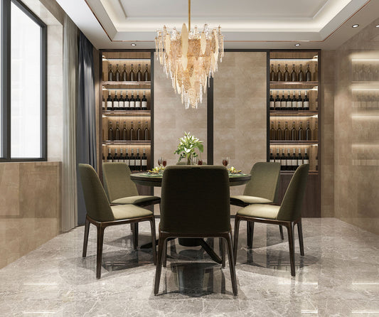 Maxim Majestic 32 1/2" Wide Gold Leaf and Glass Chandelier