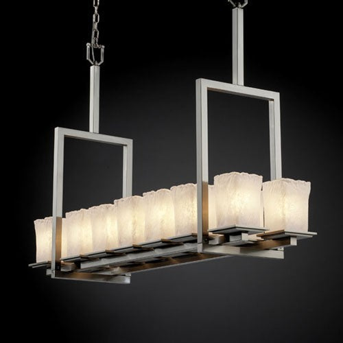 Brushed Nickel Short Bridge Chandelier