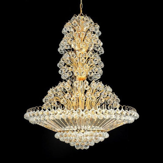 Gold plated 33 Light crystal Chandelier
