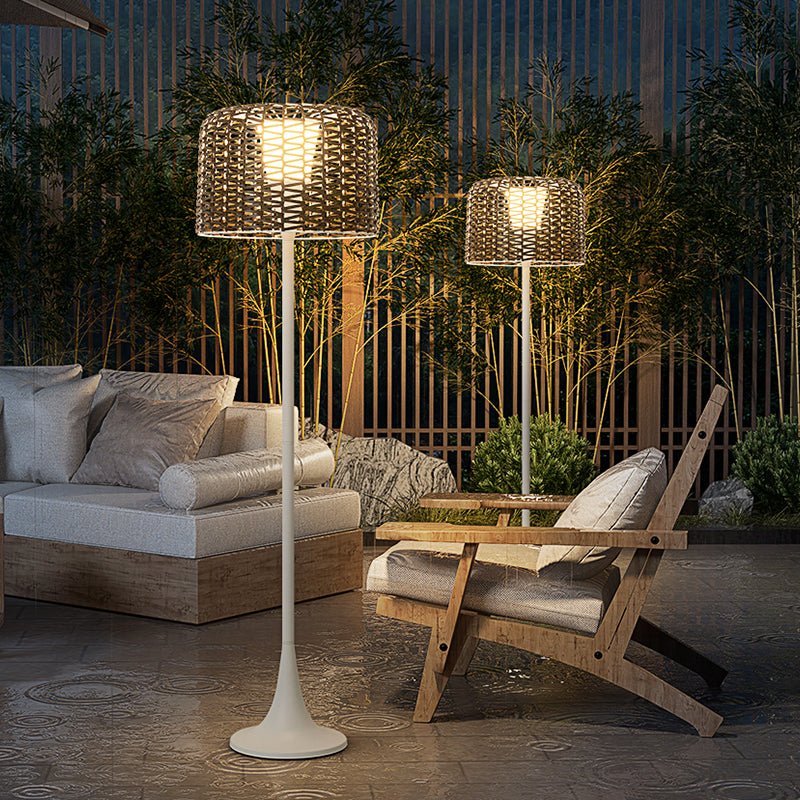 Callum Woven Solar Floor Lamp
