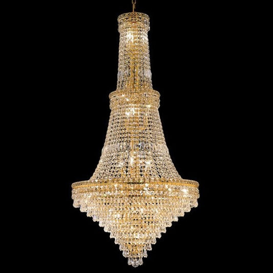 Gold plated 34 Light crystal Chandelier