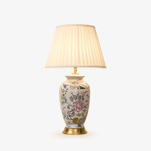 Famille Rose Ceramic Table Lamp