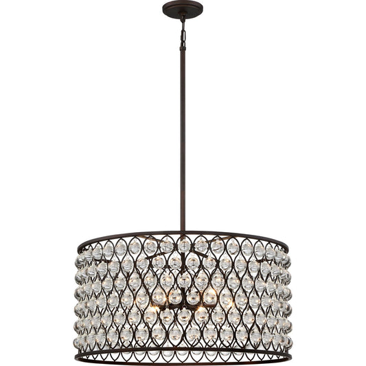Bronze 26-Inch Six-Light Pendant