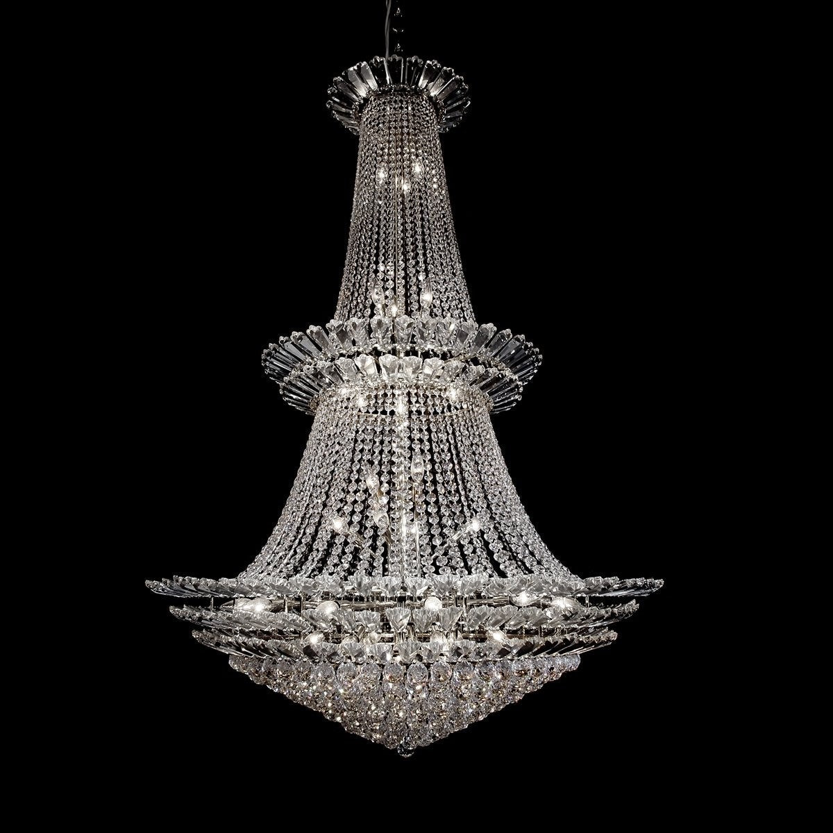 Polished chrome 28 Light crystal Chandelier