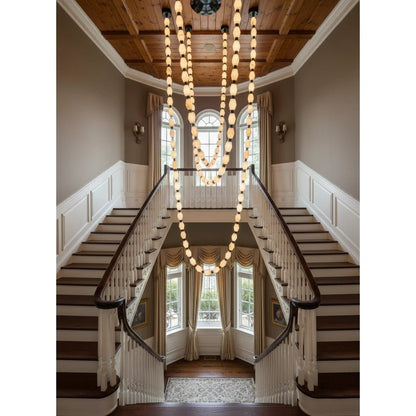 Glass Chain Chandelier