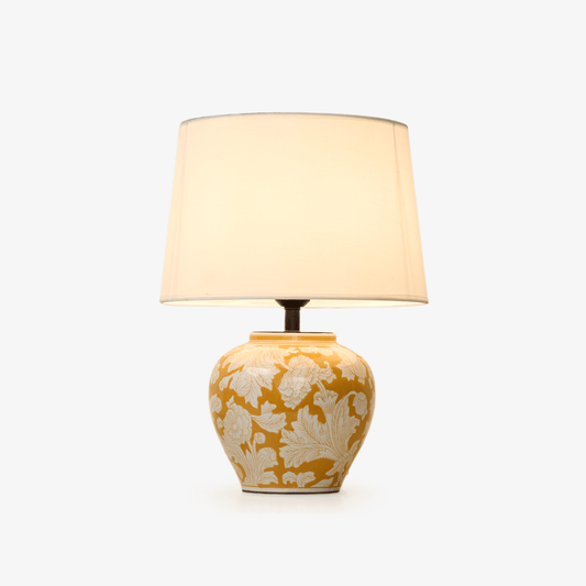 Blazing Blossom Ceramic Table Lamp