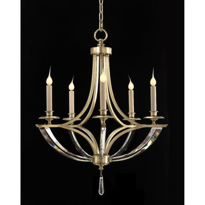 John Richard Bent-Crystal Five-Light Chandelier