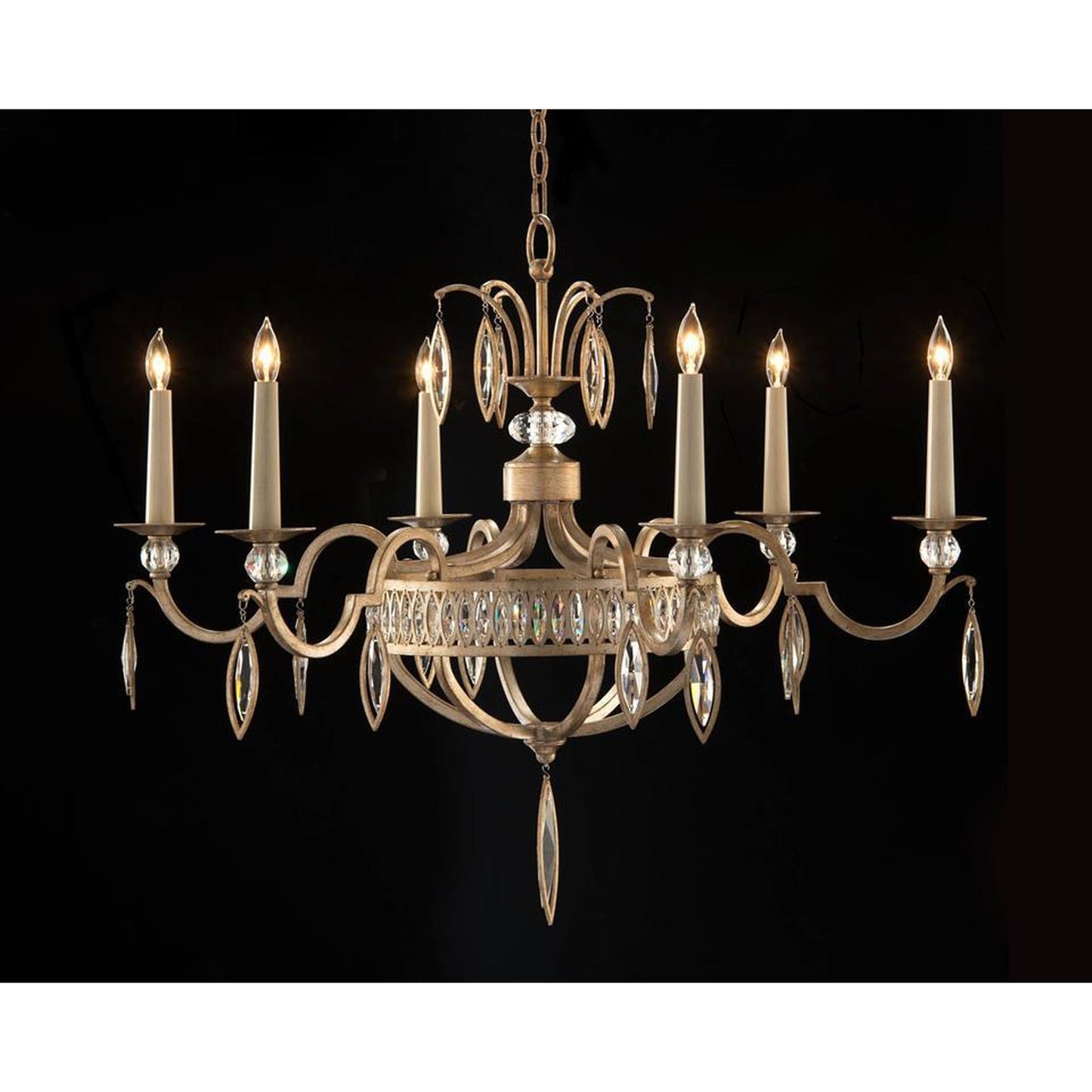 John Richard Marquise Crystal Six-Light Chandelier