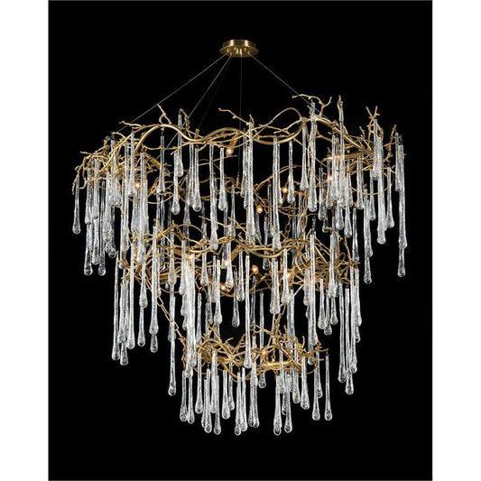 John Richard Branched Crystal Twenty-Light Chandelier