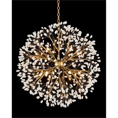 John Richard Spherical Twelve-Light Quartz Chandelier