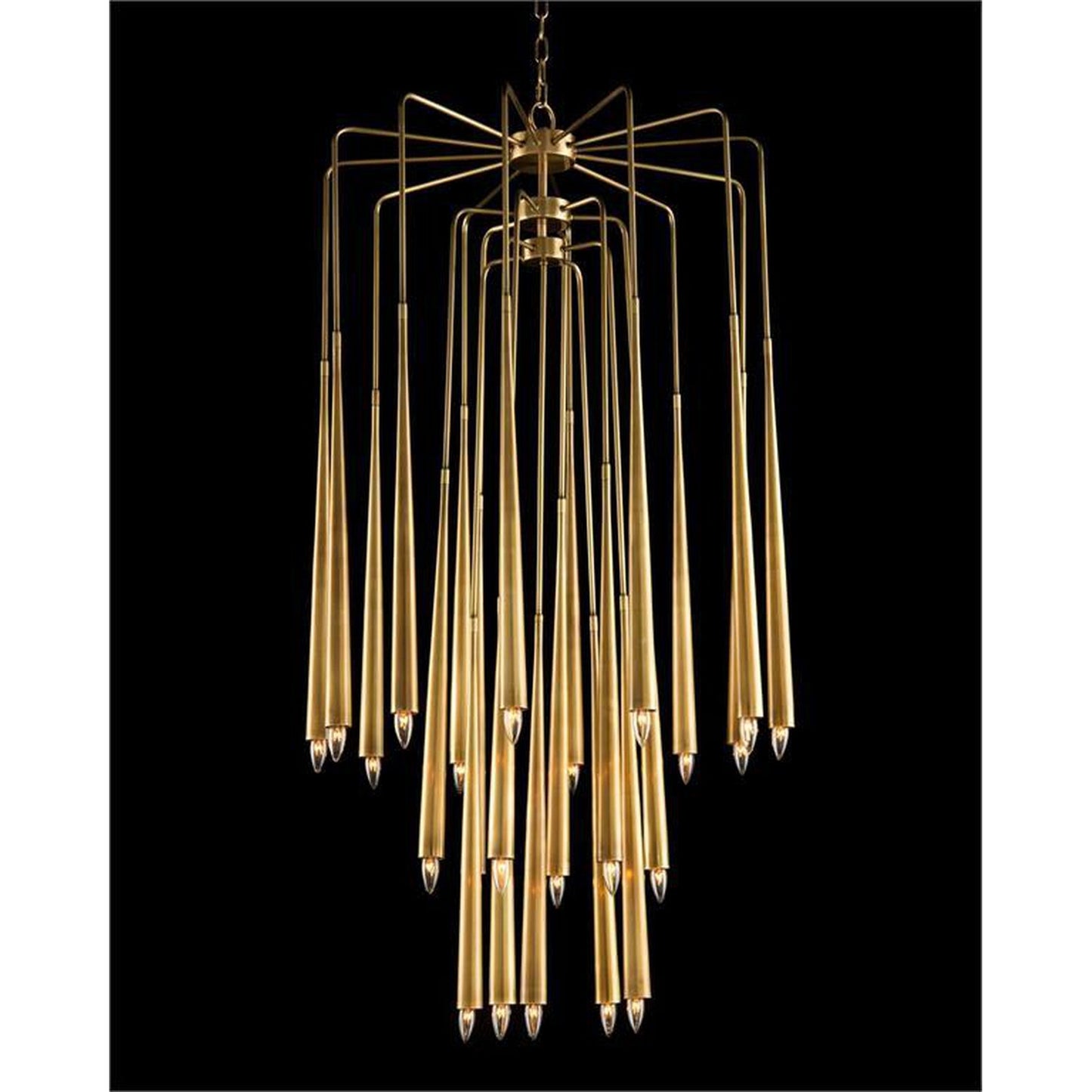 John Richard Hans Twenty-Three-Light Brass Chandelier