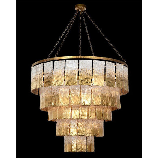 John Richard Twilight Twenty Four Light Slumped Glass Chandelier