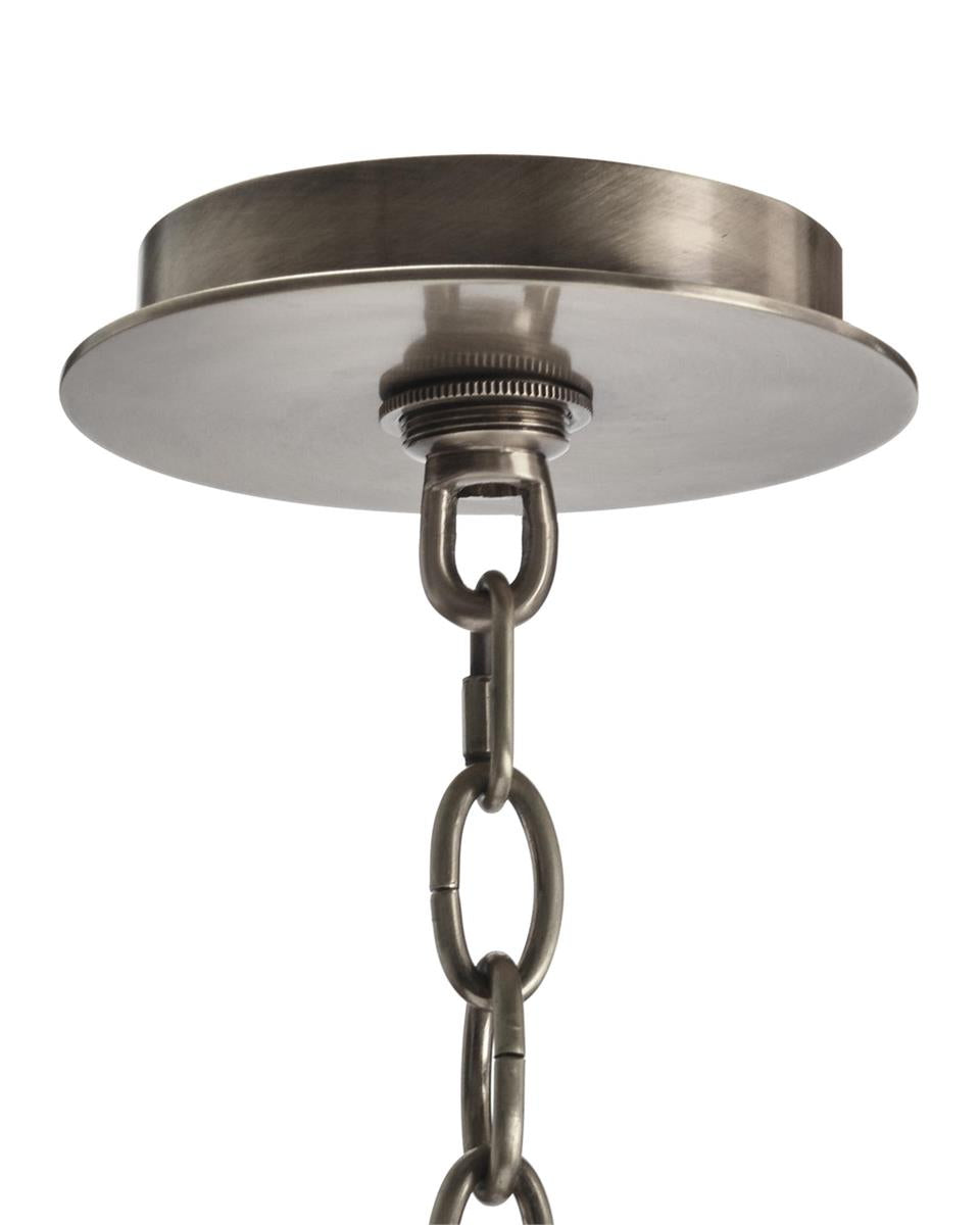 John Richard Acrylic And Nickel Six-Light Chandelier