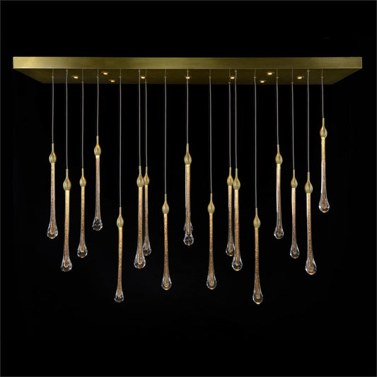 John Richard Luna: Thirty-Light Crystal Drop Chandelier