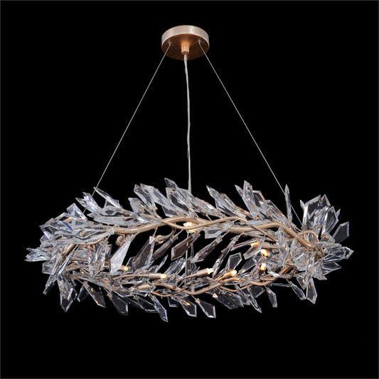 John Richard Kotta Twelve-Light Cut-Crystal Pendant Chandelier