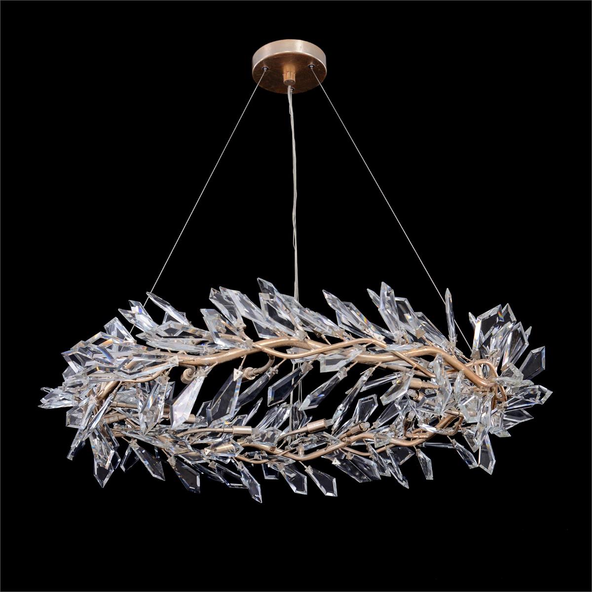 John Richard Kotta Twelve-Light Cut-Crystal Pendant Chandelier