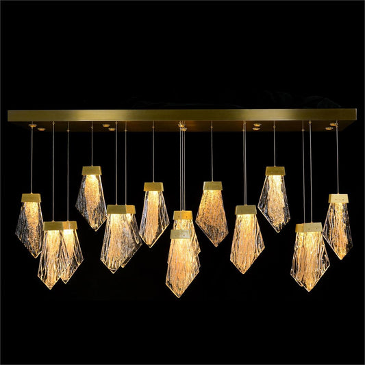 John Richard Lux Twenty-Seven-Light Horizontal Chandelier, Brass